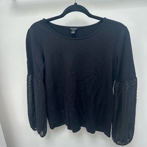 Ann Taylor polka dot sleeve blouse
